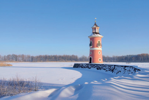 Stollenkarton Motiv Leuchtturm Moritzburg