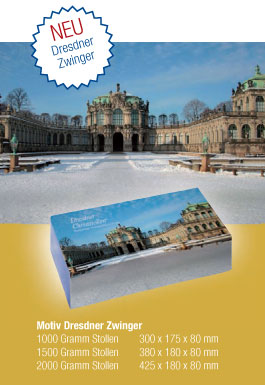 Stollenkarton Motiv Dresdner Zwinger